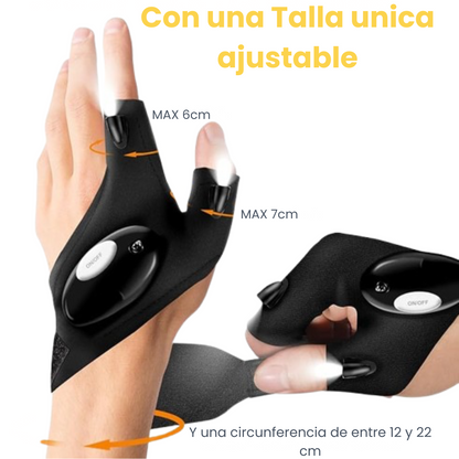 Guantes con luz LED incorporada